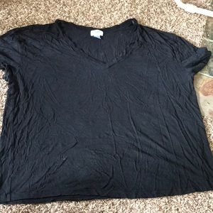 All black v-neck t-shirt
